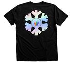 2026 Pride "Snowflake", a Black Heather Premium Unisex Tee (back-view)