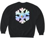 2026 Pride "Snowflake", a Black Softstyle Crewneck Sweatshirt (back-view)