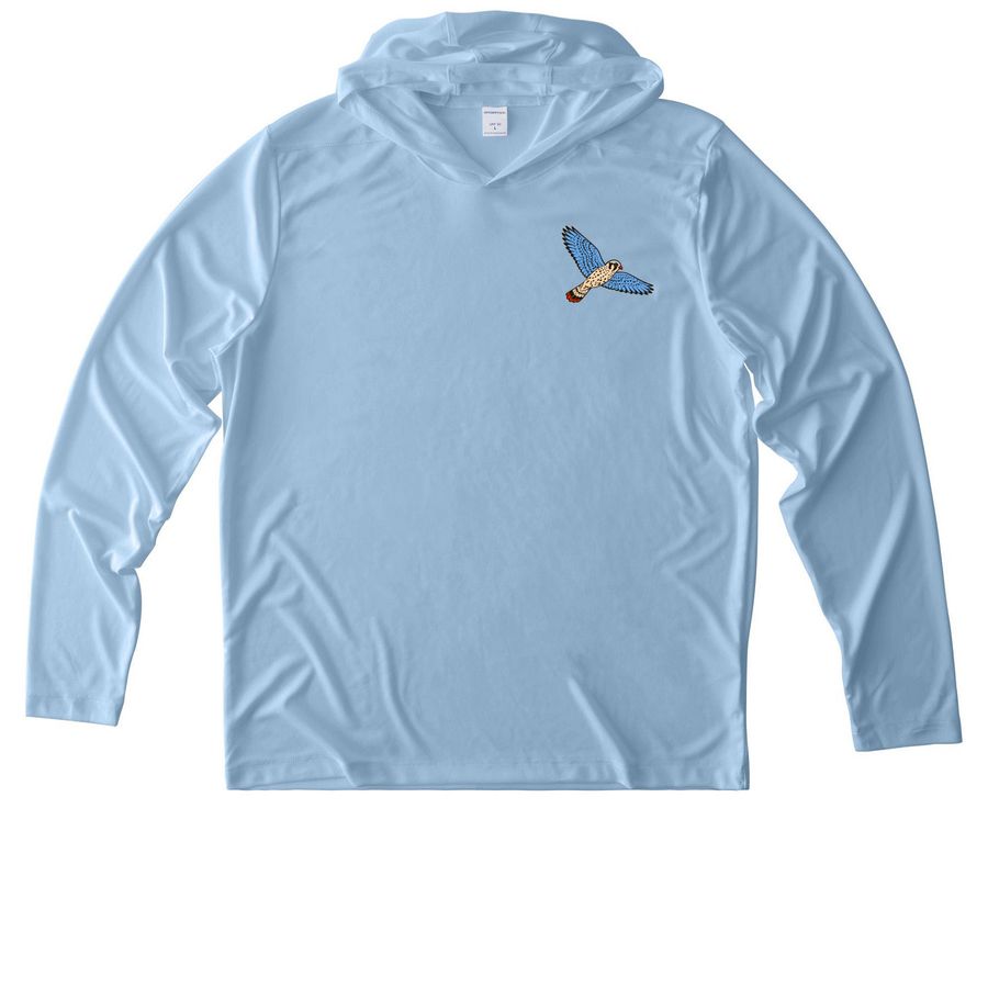FBC Vegas LogoSPF Long-Sleeve, a Light Blue UV Performance Long Sleeve Hoodie