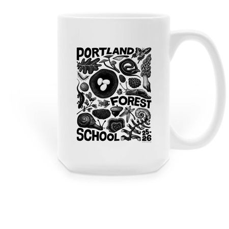 Portland Forest School 25-26, a White Large Coffee Mug