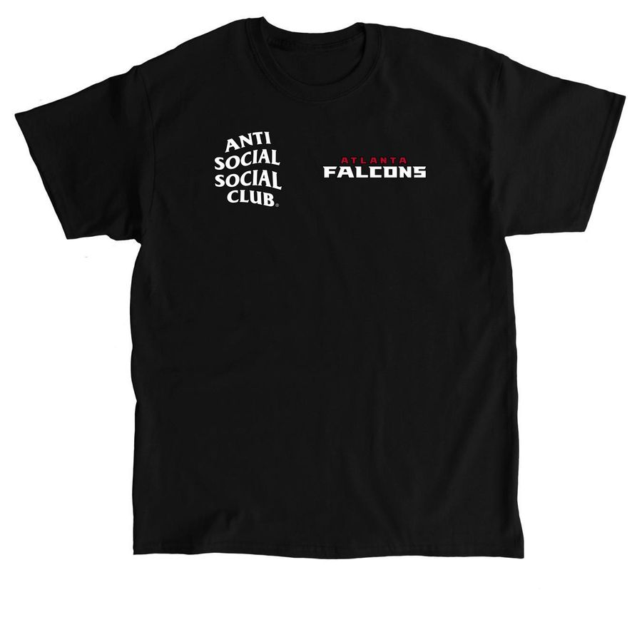 Official Anti Social Social Club x Atlanta Fa, a Black Classic Unisex Tee