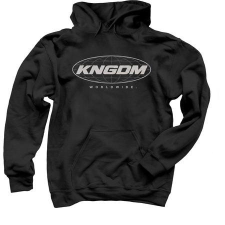 KNGDM WORLDWIDE BLACK HOODIE, a Black Pullover Hoodie
