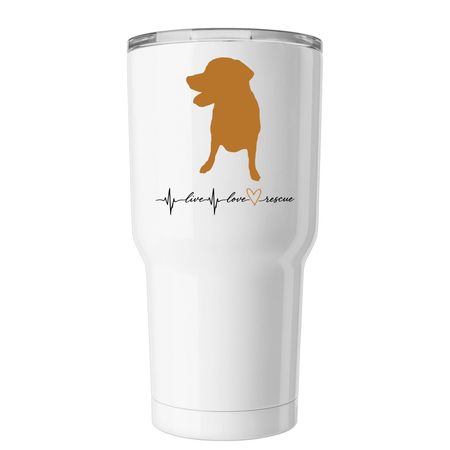 Live Love Rescue - Tumbler, a White Insulated Tumbler