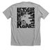 LET YOUR HOPE ROAR, a Athletic Heather Premium Unisex Tee (back-view)