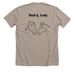 Bud & Andy, a Heather Stone Premium Unisex Tee (back-view)