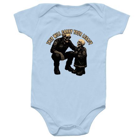 CROTCH GOBLIN GOWN, a Light Blue Infant Onesie