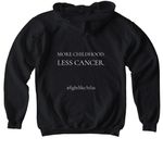 Childhood, minus the cancer, a Black Softstyle Youth Pullover Hoodie (back-view)