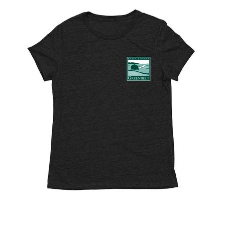 Greenbelt Retro Collection, a Space Black Allmade Eco Triblend Women?s Tee