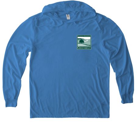 Greenbelt Retro Collection, a Azure Blue Allmade Eco Triblend Hoodie Tee