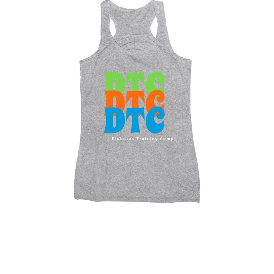 DTC Echo - vertical (LTC back), a Athletic Heather Women's Racerback