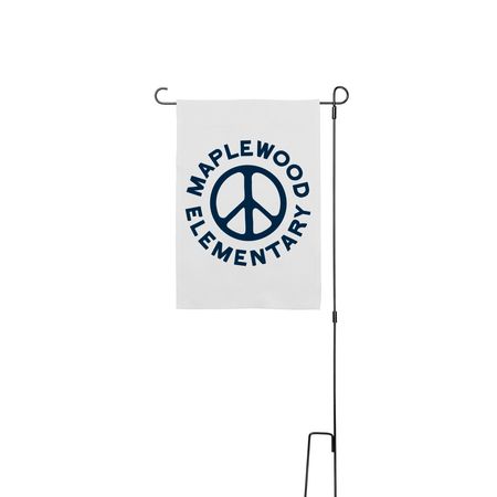 Maplewood Yard Flag with Stake, a White 12" x 18" Yard Flag with Stake