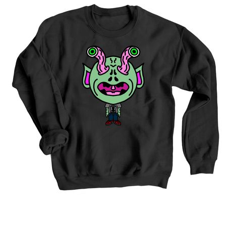 Greep., a Black Crewneck Sweatshirt