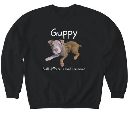 Guppy, a Black Softstyle Crewneck Sweatshirt