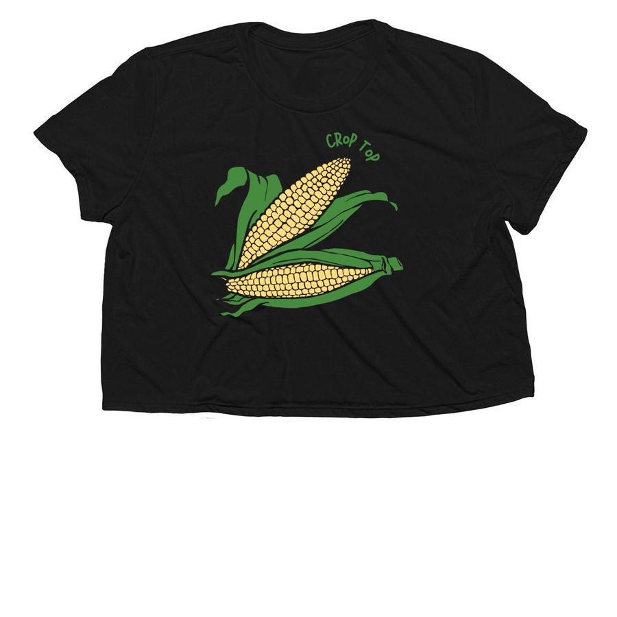 Crop Top, a Black Women?s Flowy Cropped Tee