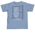 Open Doors, a Washed Denim Comfort Colors Unisex Tee (back-view)