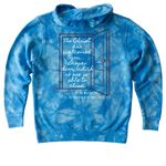 Open Doors, a Aqua Blue Youth Tie Dye Pullover Hoodie (back-view)