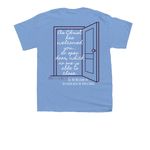 Open Doors, a Carolina Blue Youth Unisex Tee (back-view)