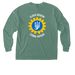 Pocket Tees, a Light Green Comfort Colors Long Sleeve Pocket Tee (back-view)