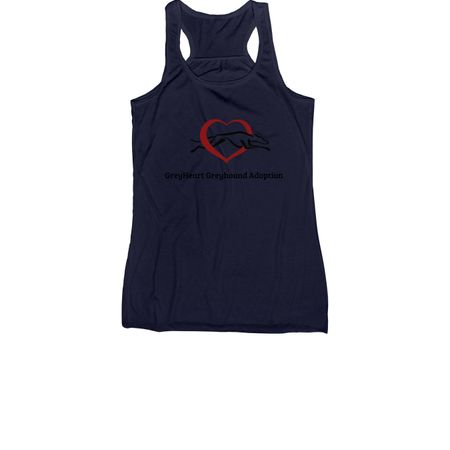 GreyHeart Greyhound Adoption, a Navy Women's Racerback