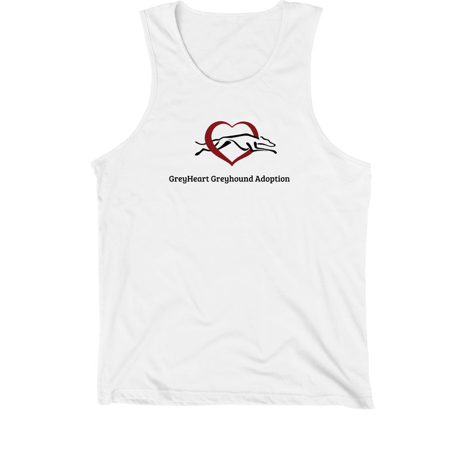 GreyHeart Greyhound Adoption, a White Premium Cotton Tank