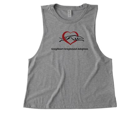GreyHeart Greyhound Adoption, a Aluminum Grey Allmade Eco Triblend Women?s Muscle Tank