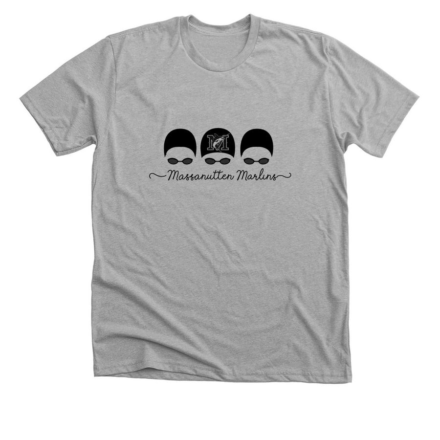 Swim cap life, a Athletic Heather Premium Unisex Tee