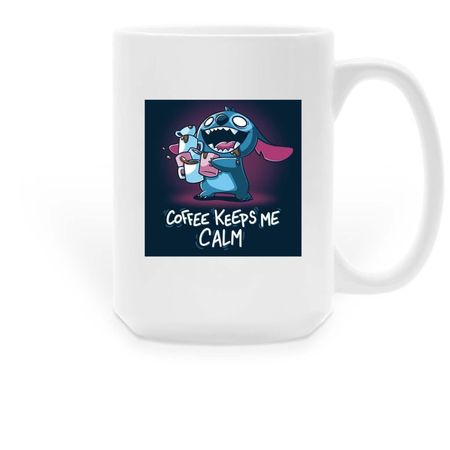 Stitch coffee&nbsp;, a White Large Coffee Mug