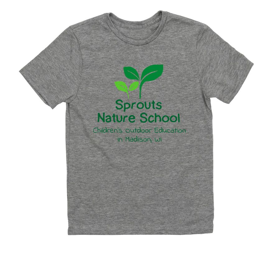 Sprouts Nature School Shirts, a Aluminum Grey Allmade Youth Eco Triblend Tee