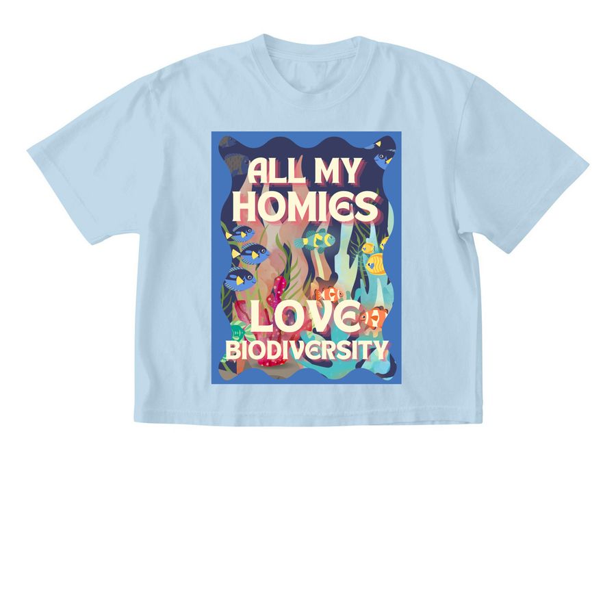 Biodiversity Shirt - Coral Reef Alliance, a Chambray Comfort Colors Boxy Tee