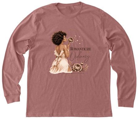 Romanticize the Ordinary 2.0, a Heather Mauve Premium Long Sleeve Tee