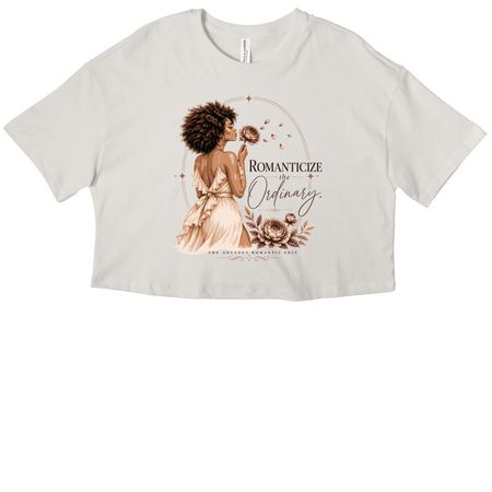 Romanticize the Ordinary 2.0, a Vintage White Women?s Cropped Cotton Tee