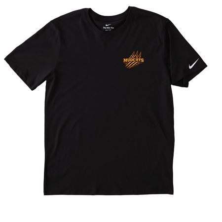Athletic Mudcats, a Black Nike Dri-FIT Jersey Blend Performance Tee