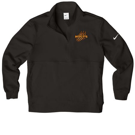Athletic Mudcats, a Black Nike Club Fleece Half Zip Pullover