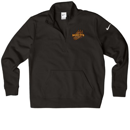 Athletic Mudcats, a Black Nike Women's Club Half Zip Pullover