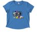 Caught in the Boggs School Habit, a Azure Blue Allmade Eco Triblend Women?s Scoop Neck Tee