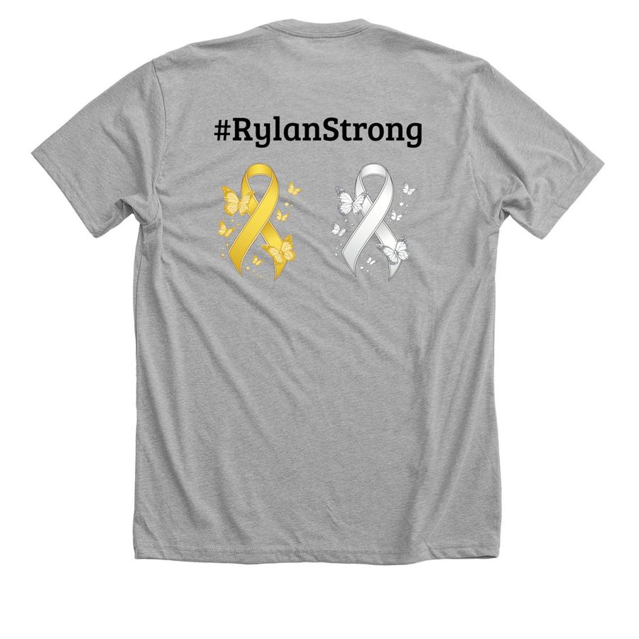 #RylanStrong, a Athletic Heather Premium Unisex Tee (back-view)