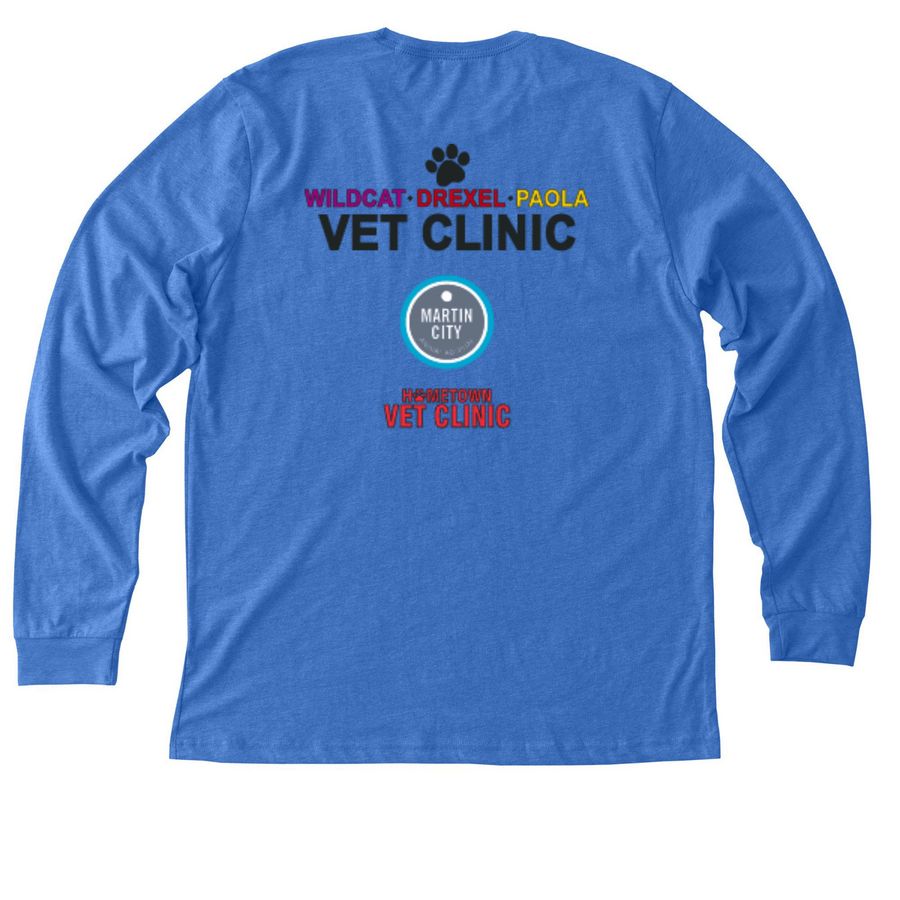 Easily Distracted By Weiners, a Heather True Royal Premium Long Sleeve Tee (back-view)