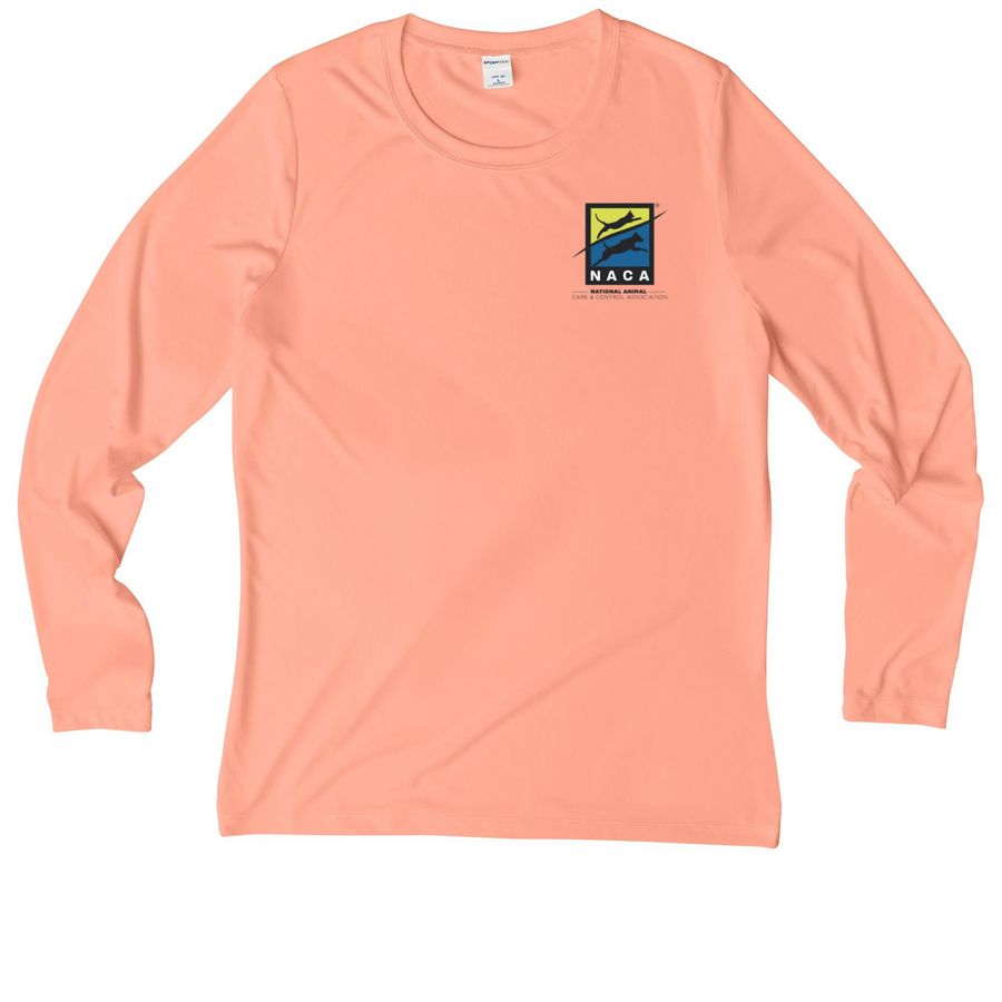NACA : Women's UV Long Sleeve Tee, a Soft Coral Women's UV Performance Long Sleeve Tee
