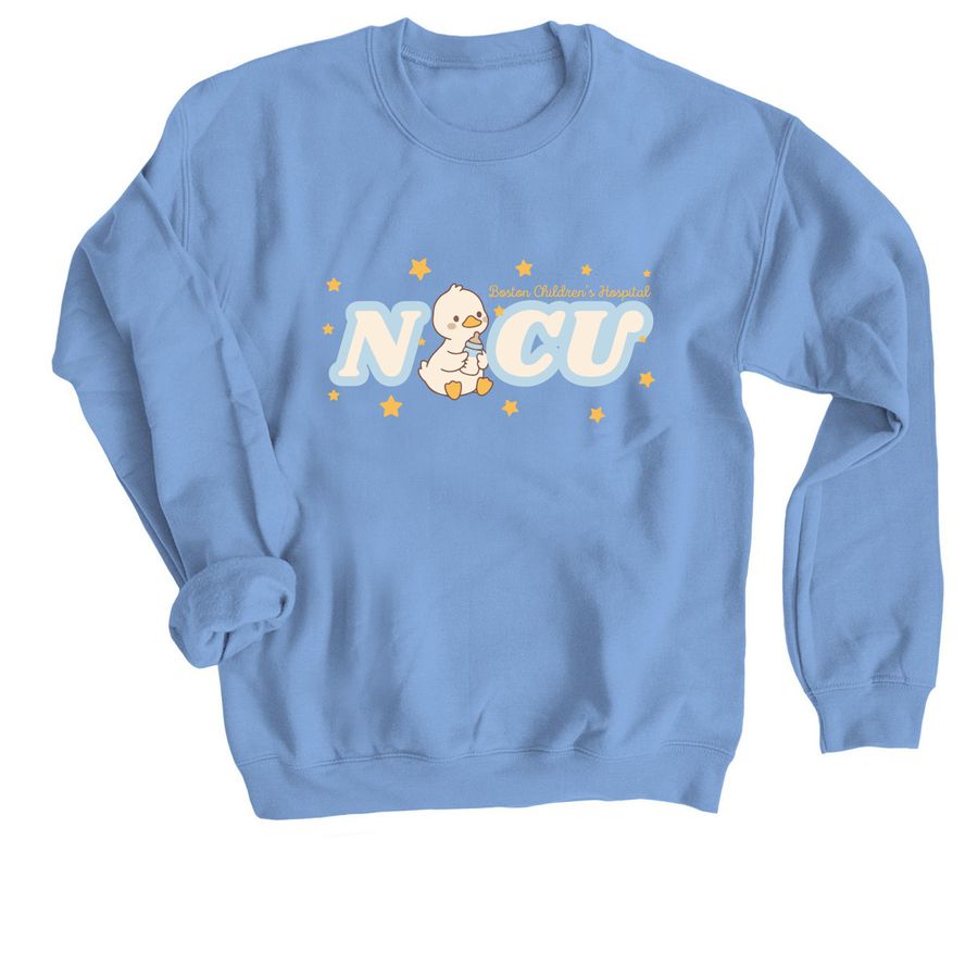 Chicago Marathon NICU Merch, a Carolina Blue Crewneck Sweatshirt