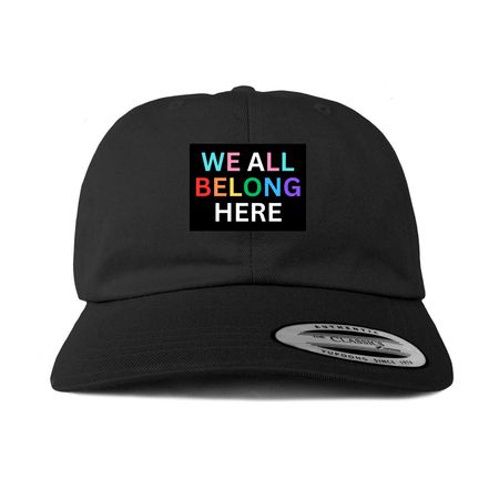 We All Belong, a Black Printed Classic Baseball Cap