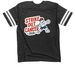Strike Out Cancer 2026, a Vintage Smoke / White Football Jersey Tee (back-view)