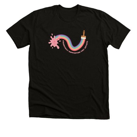 Supporting Tiny Artists, a Black Heather Premium Unisex Tee