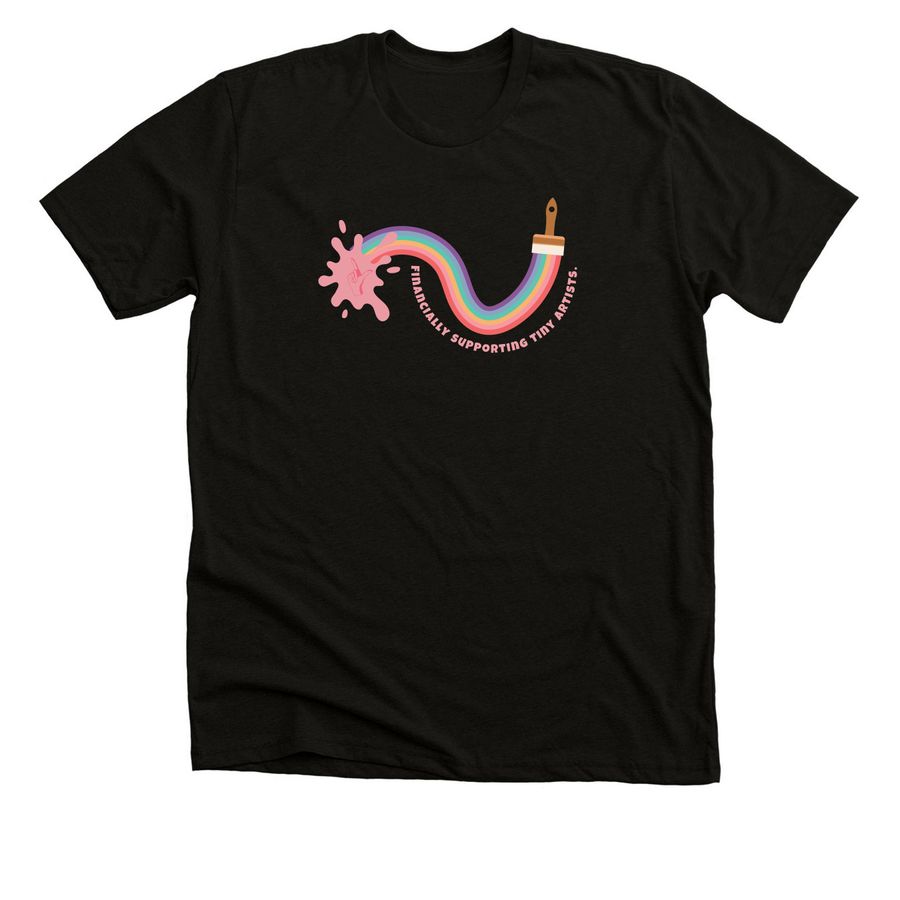 Supporting Tiny Artists, a Black Heather Premium Unisex Tee