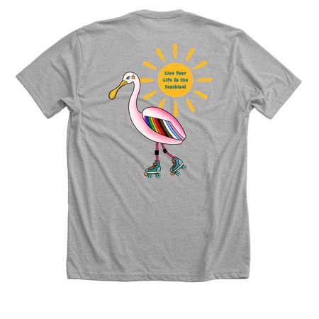 Live Your Life In The Sunshine, a Athletic Heather Premium Unisex Tee (back-view)