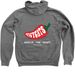 Chili Pepper FULL BACK - Spicy Cats Rescue, a Deep Heather Zip Up Hoodie (back-view)