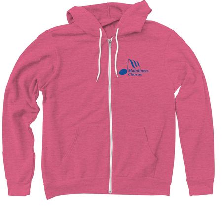 Dark Logo Zip Hoodies, a Heather Charity Pink Zip Up Hoodie