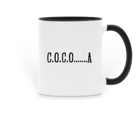 C.O.C.O. a, a Black Two-Tone Ceramic Mug
