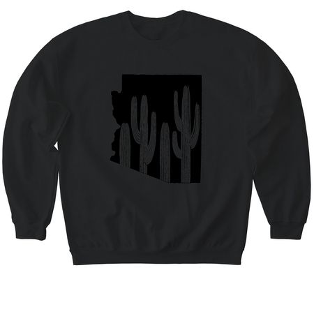 Arizona cactus&nbsp;, a Black Softstyle Crewneck Sweatshirt