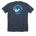 Birdability: birding is for every body!, a Heather Midnight Navy Premium Unisex Tee (back-view)