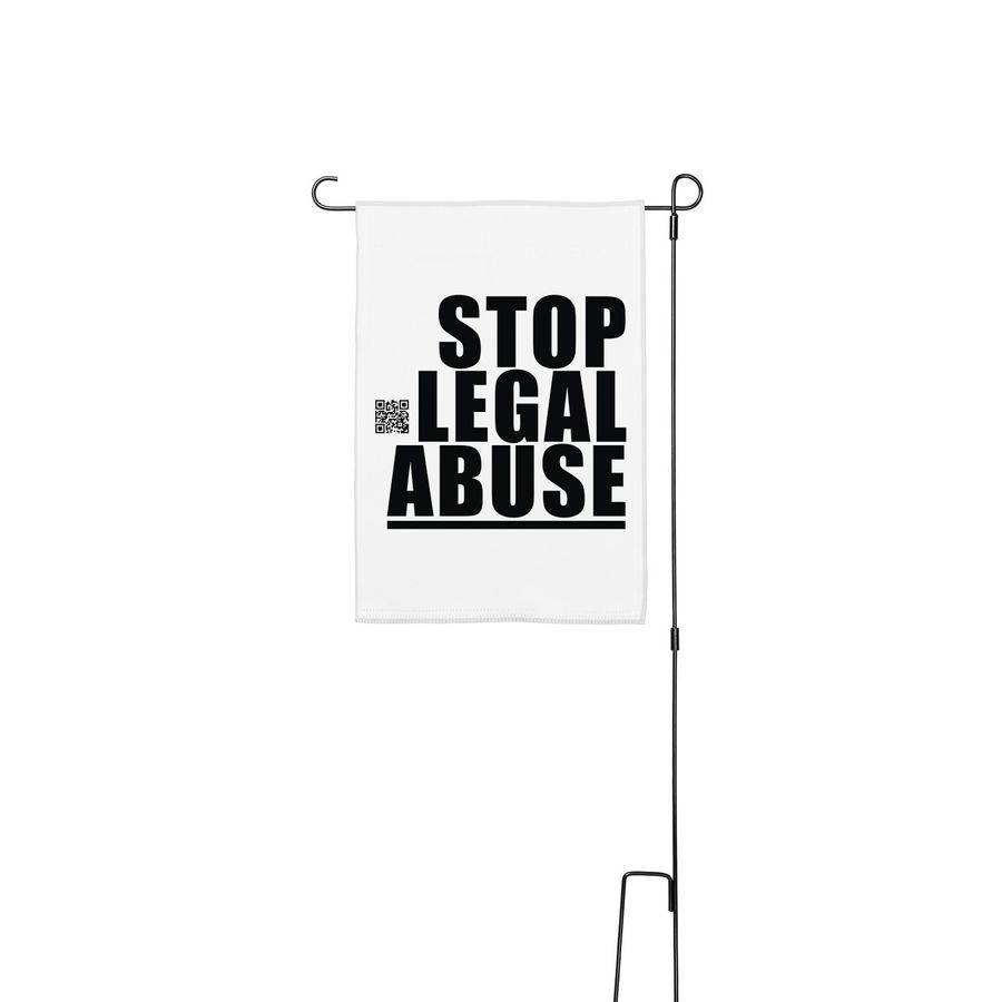 FAFO Yard Stake, a White 12" x 18" Yard Flag with Stake